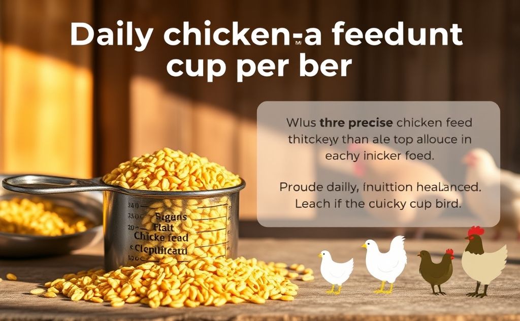 Daily chicken feed amount in cups per bird