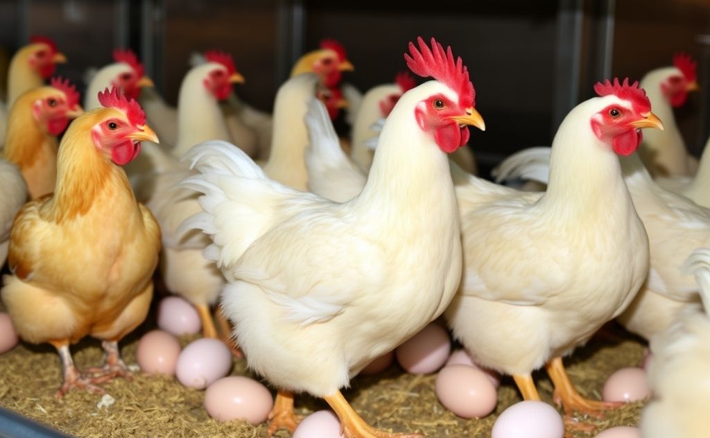 Daily egg production in chickens varies widely
