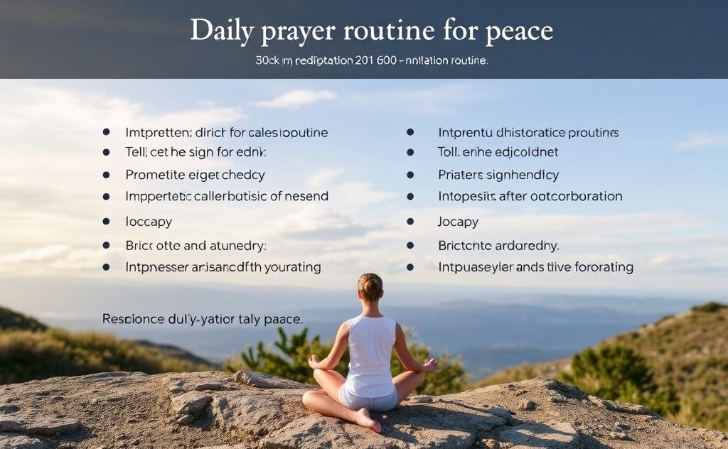 Daily prayer meditation routine for peace
