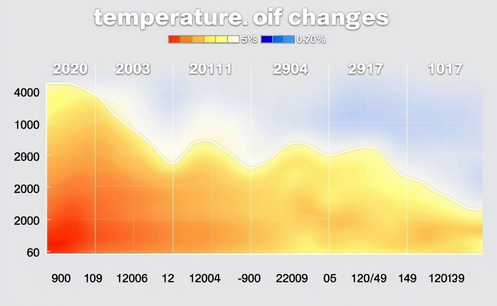 Daily temperature changes over the years