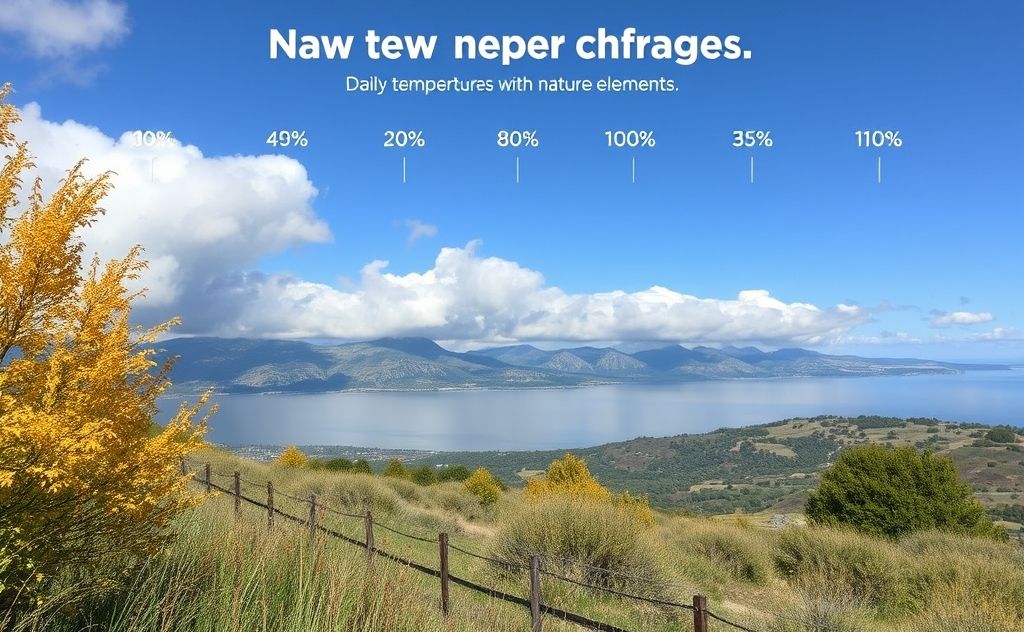 Daily temperature changes with nature elements