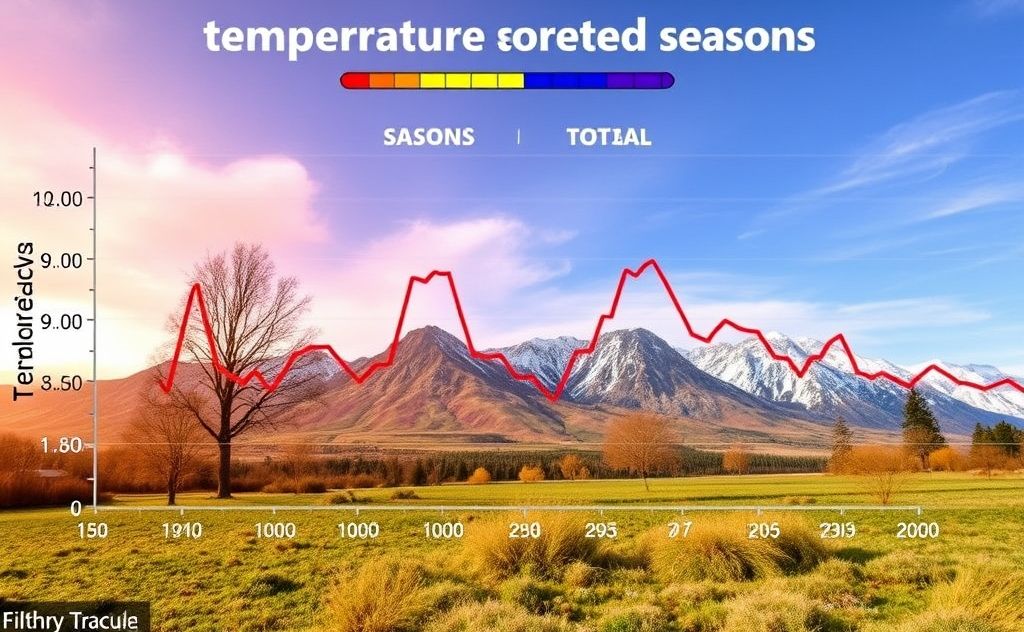 Daily temperature fluctuations across seasons