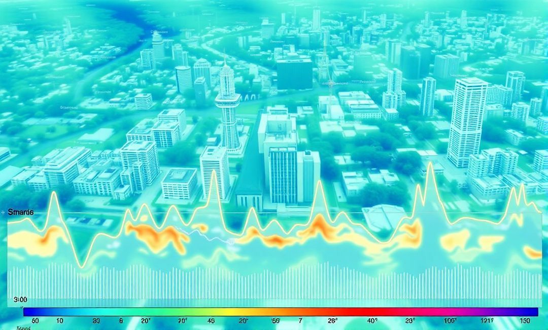 Daily temperature fluctuations and their impact on urban planning.