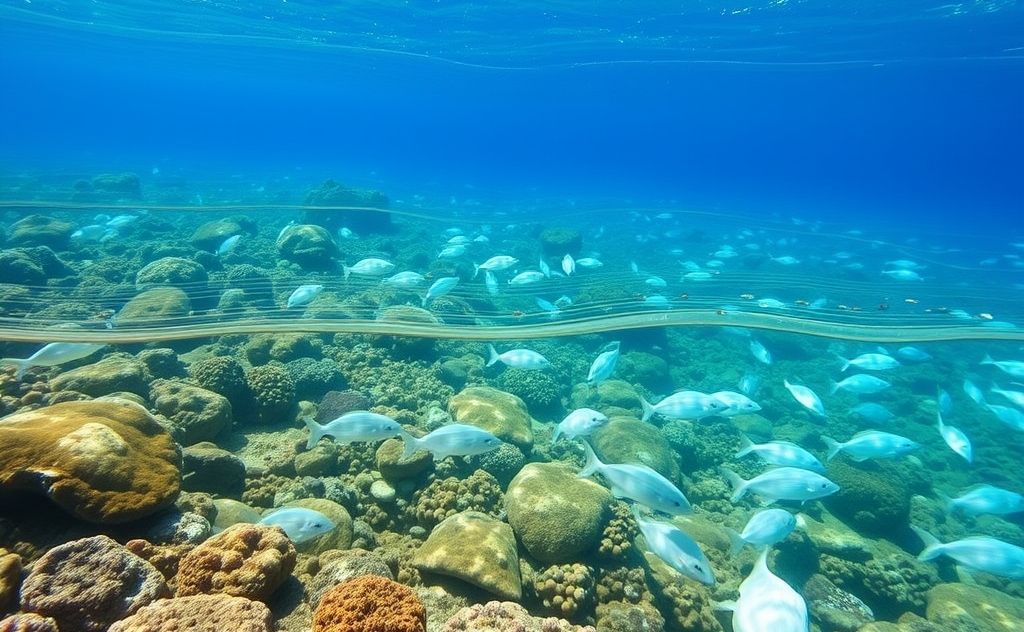 Daily temperature shifts in marine ecosystems