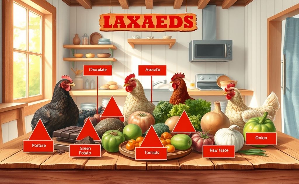 Dangerous foods chickens should not eat