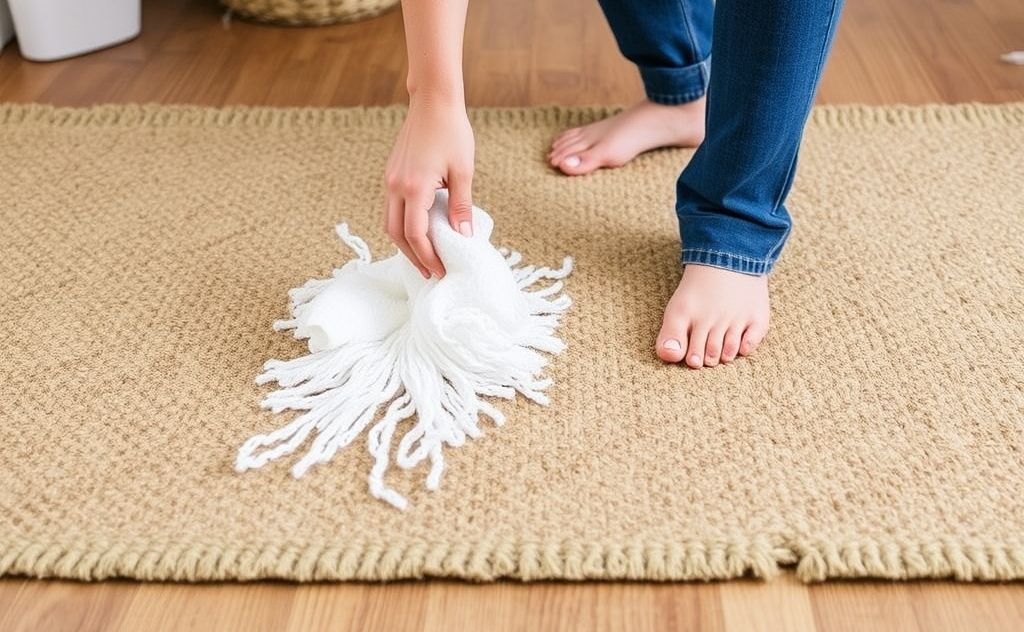 Deep clean a jute rug with natural methods.