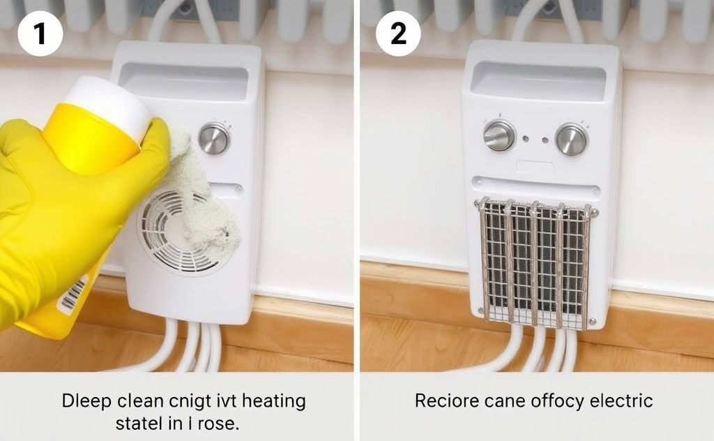Deep clean electric heater heating elements steps