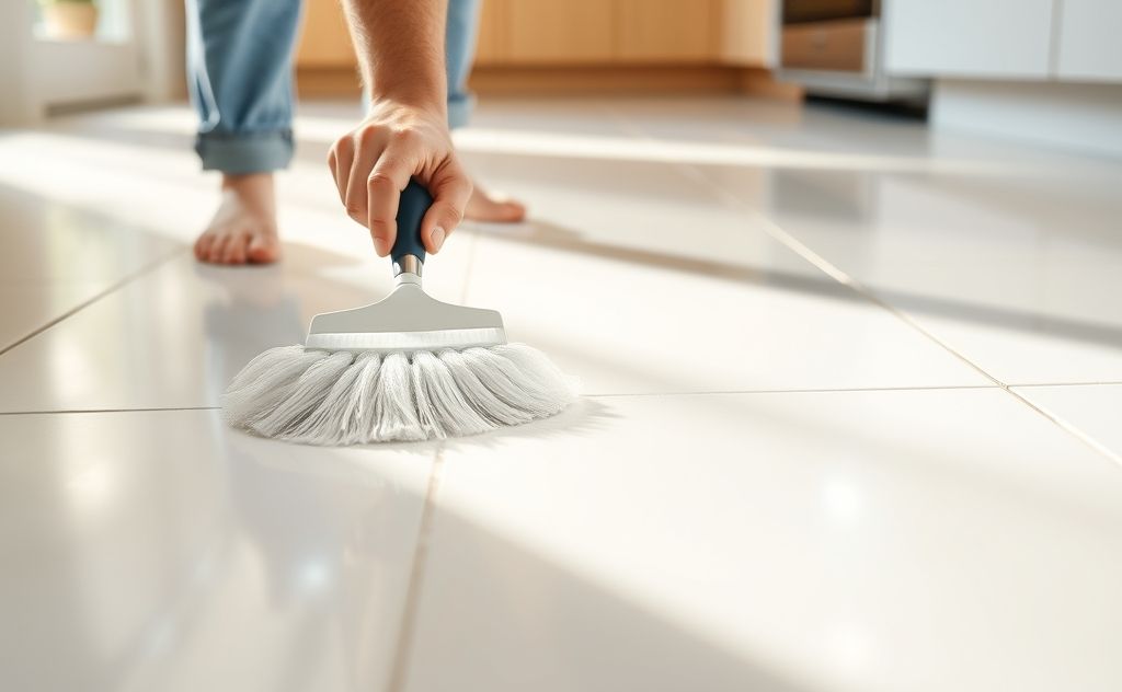 Deep clean grout for fresh tile appearance