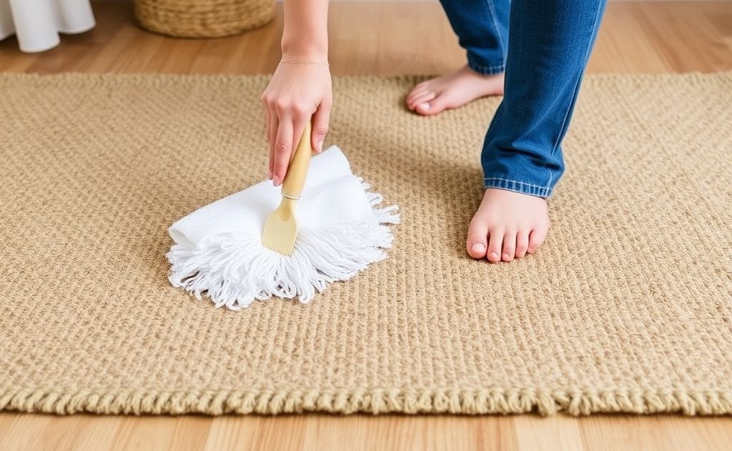 Deep clean jute rug with simple steps