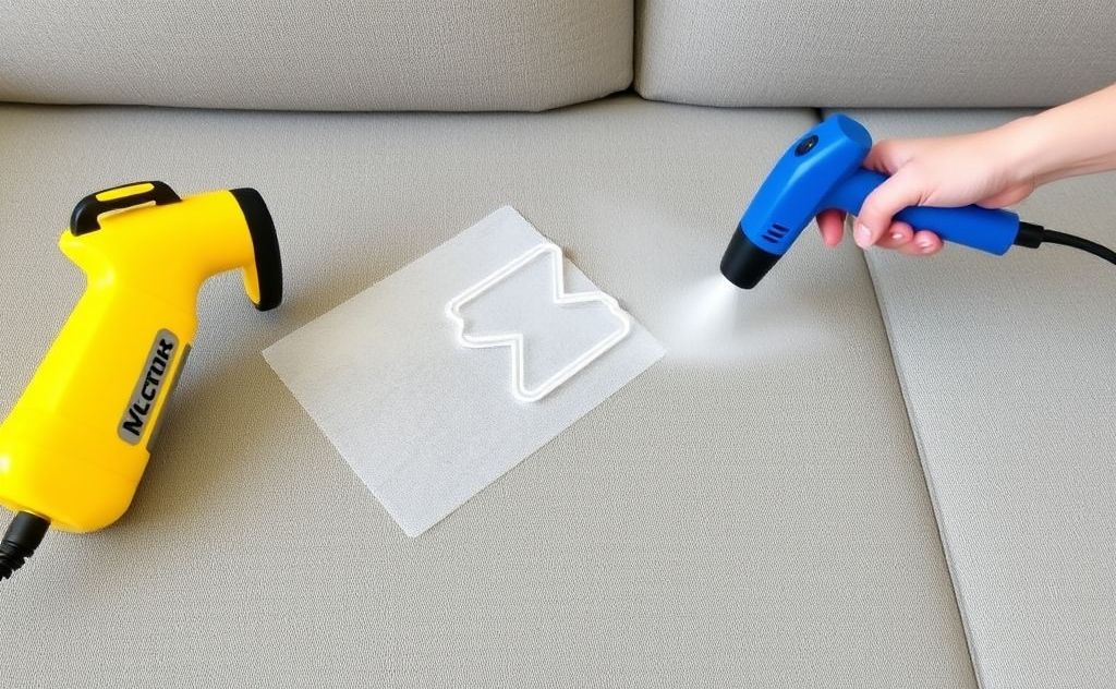 Deep clean microfiber couch with steam method