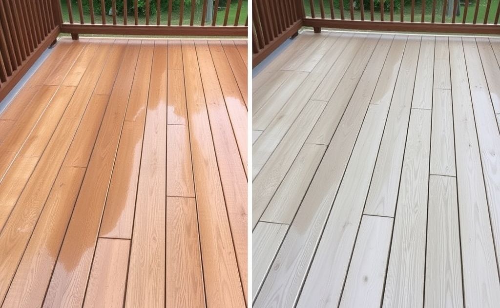 Deep cleaning outdoor decks removes pet stains