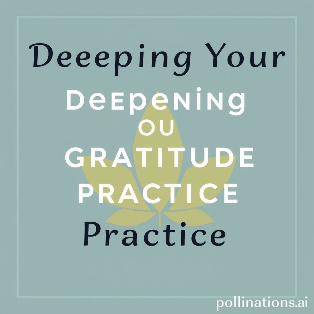 Deepening Your Gratitude Practice