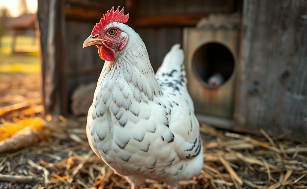 Delaware hen ready to lay eggs soon