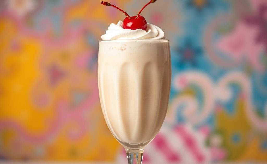 Delicious gluten-free milkshake in a glass
