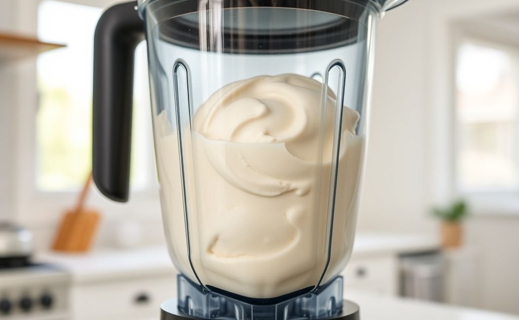 Delicious homemade ice cream in a Vitamix blender