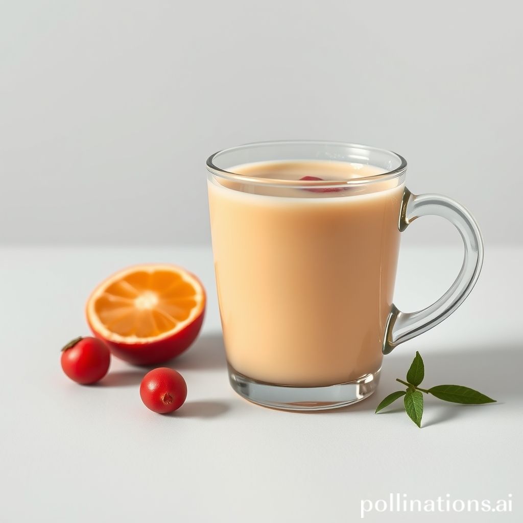 Delicious rosehip milk tea