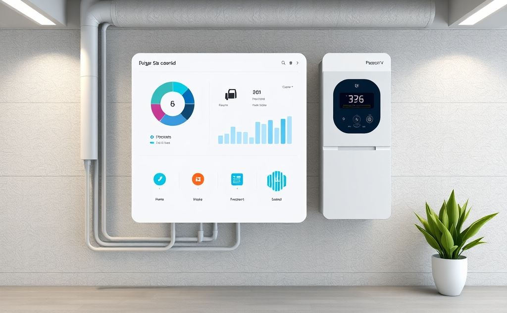 Design a modern HVAC interface with user-friendly features