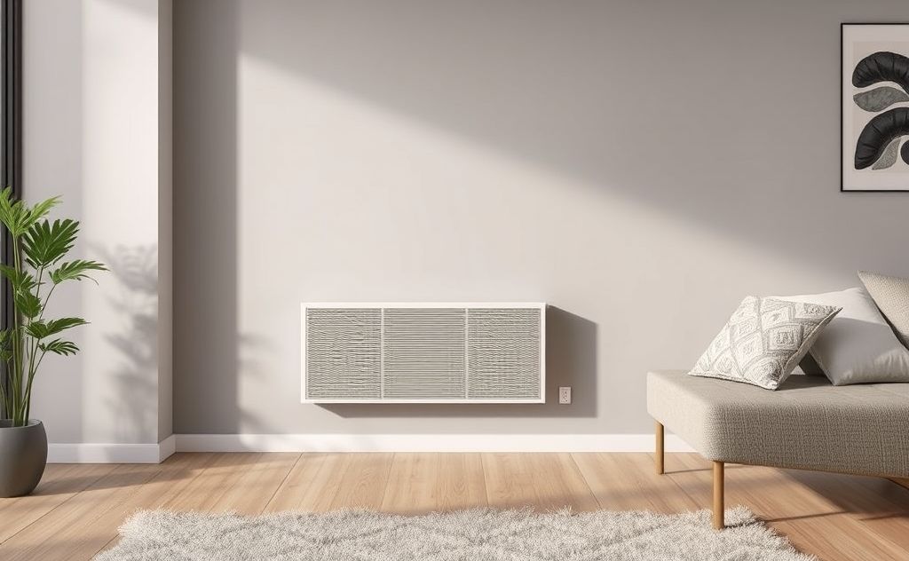 Design enhances modern heater efficiency and comfort.