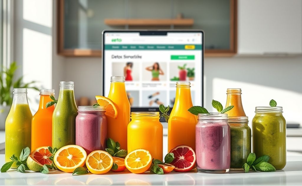 Detox drinks from online retailers available now