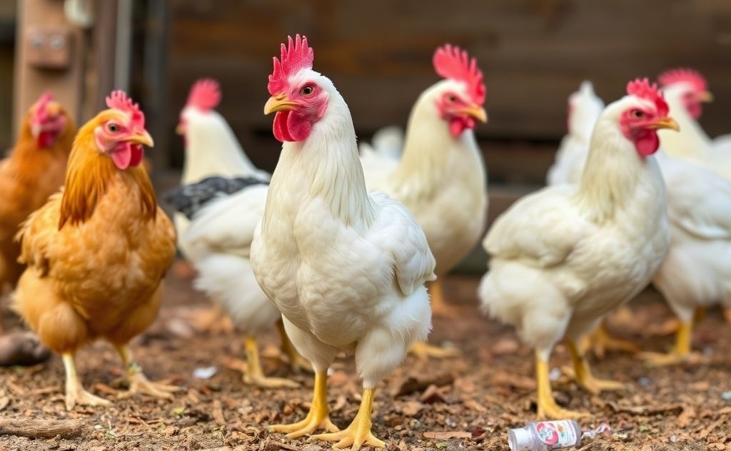 Deworm chickens every 3 to 6 months regularly