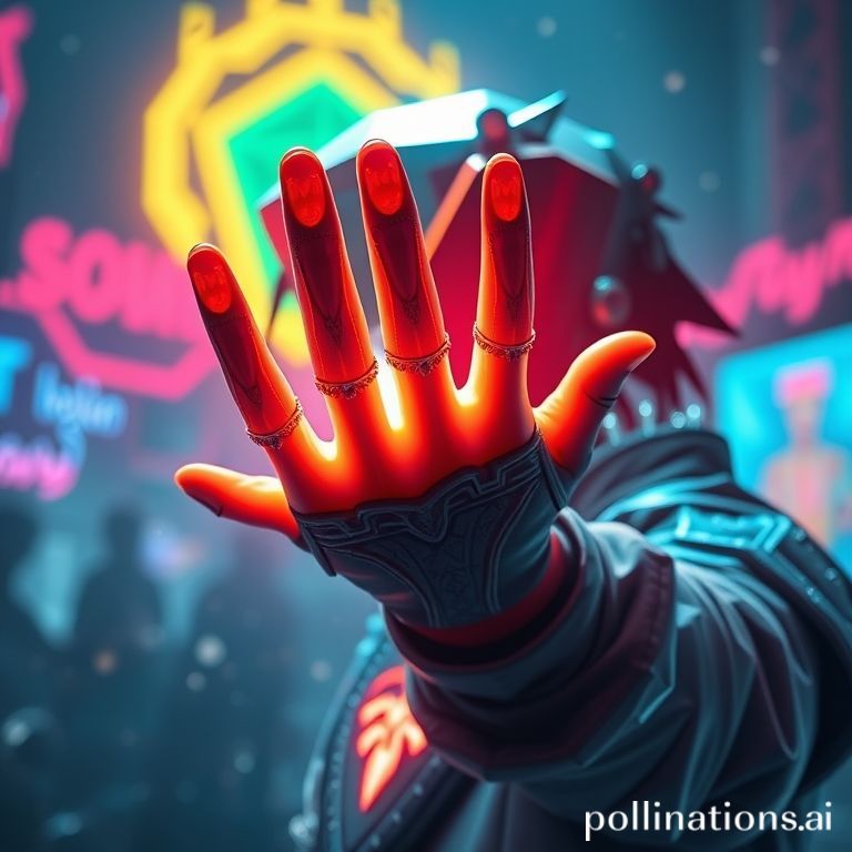 Ilustrasi diamond berkilau di tangan gamer