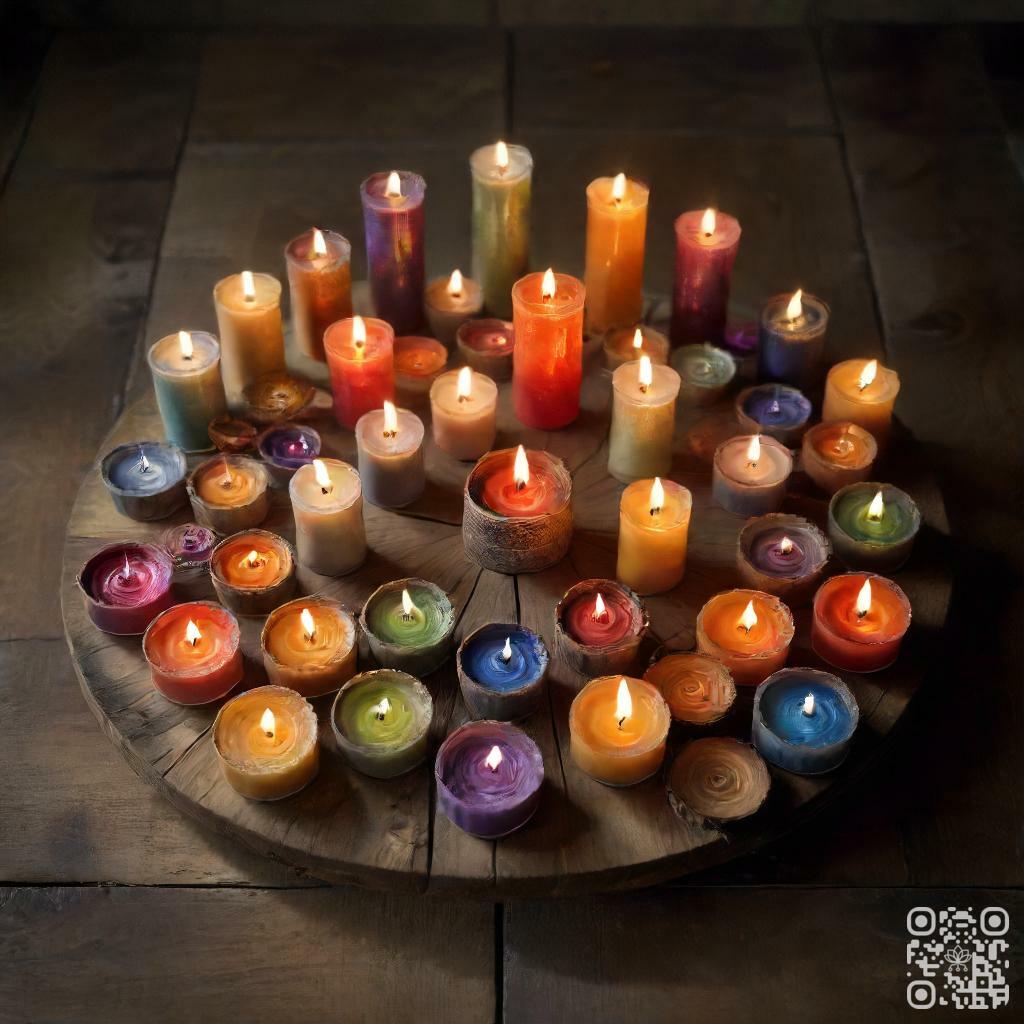 Different types of chakra candles
