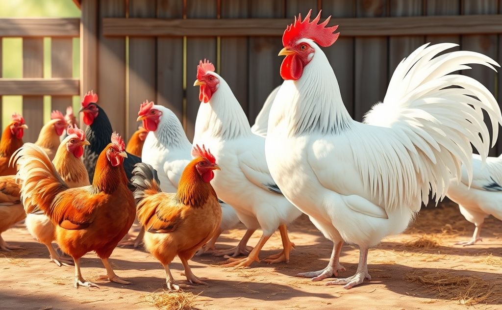 Differentiate chickens by color and size traits