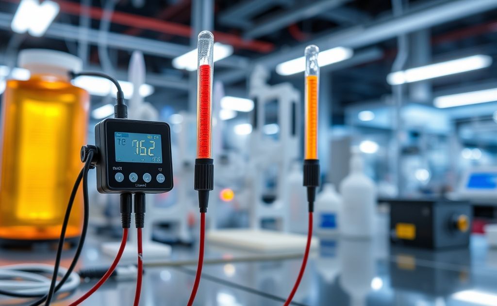 Digital temperature sensors in a high-tech lab setting