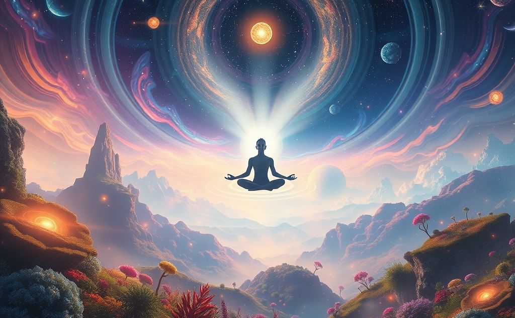 Dimensional meditation journey to another world