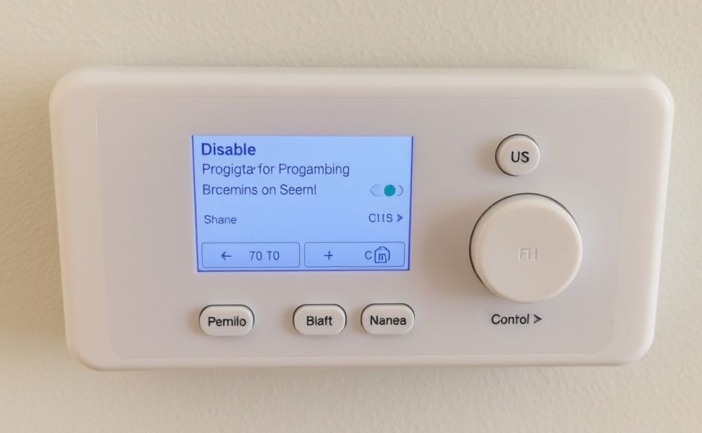 Disable programming on heating system controls