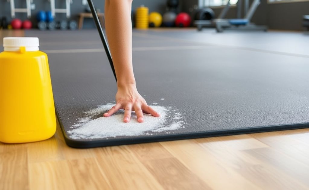 Disinfect gym mats with proper cleaning steps
