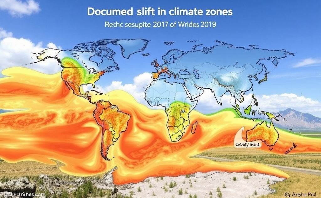 Documented shifts in climate zones due to climate change
