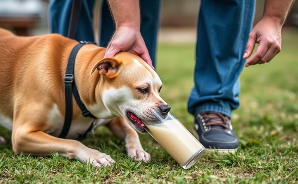 Dog milkshake ingestion emergency steps