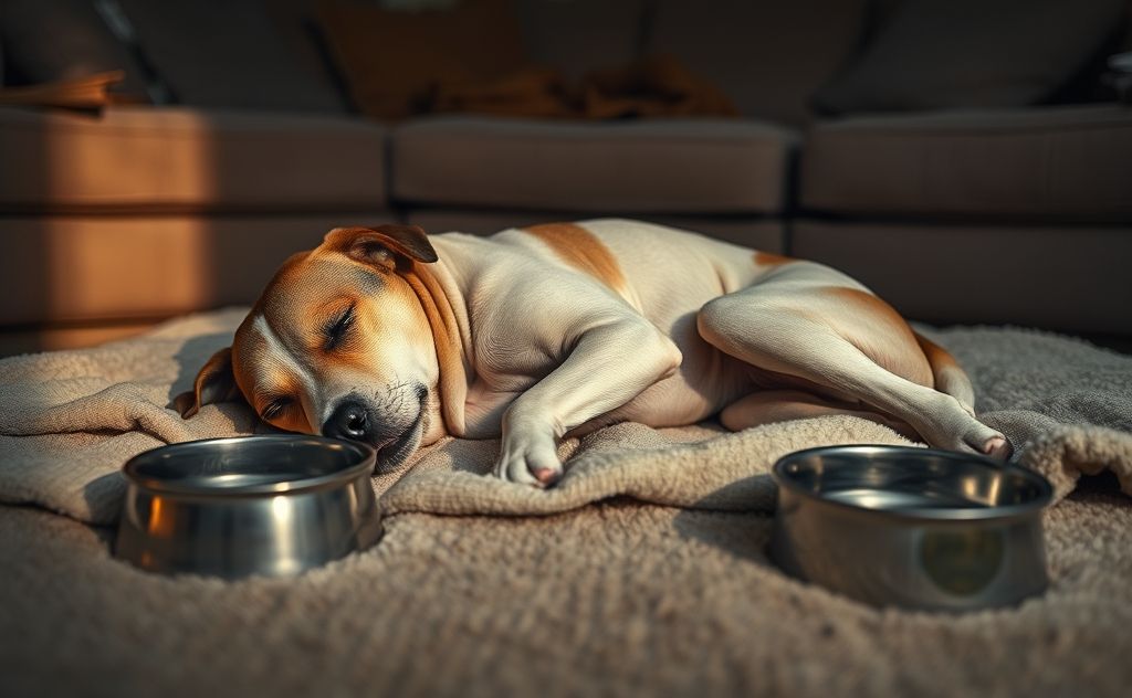 Dog not moving, not eating, not drinking