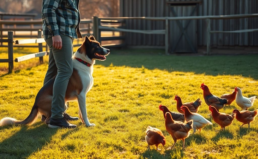 Dog training techniques to protect chickens