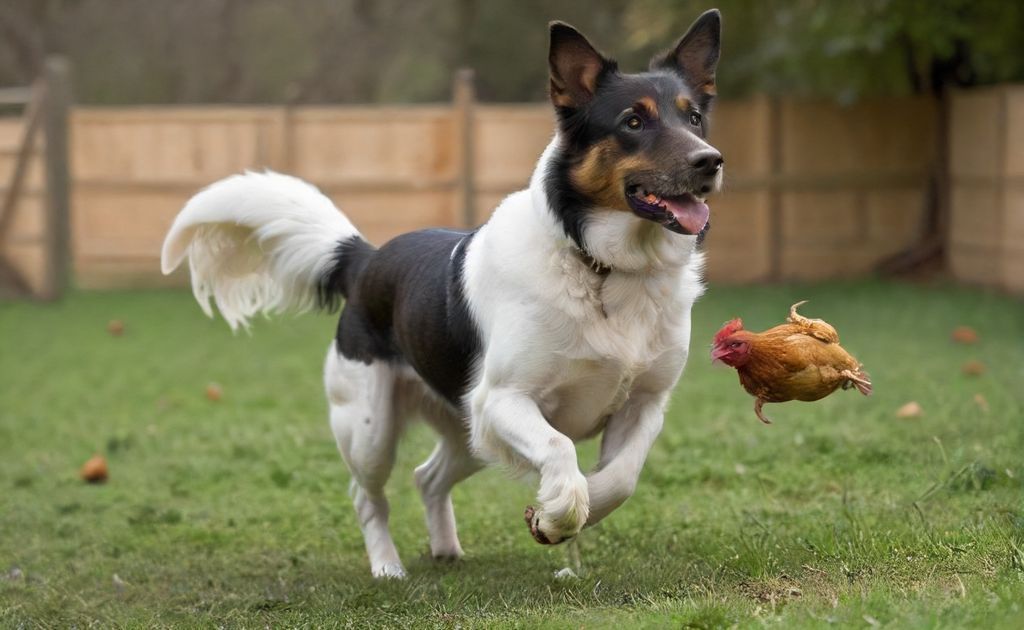 Dog training to prevent chicken attacks