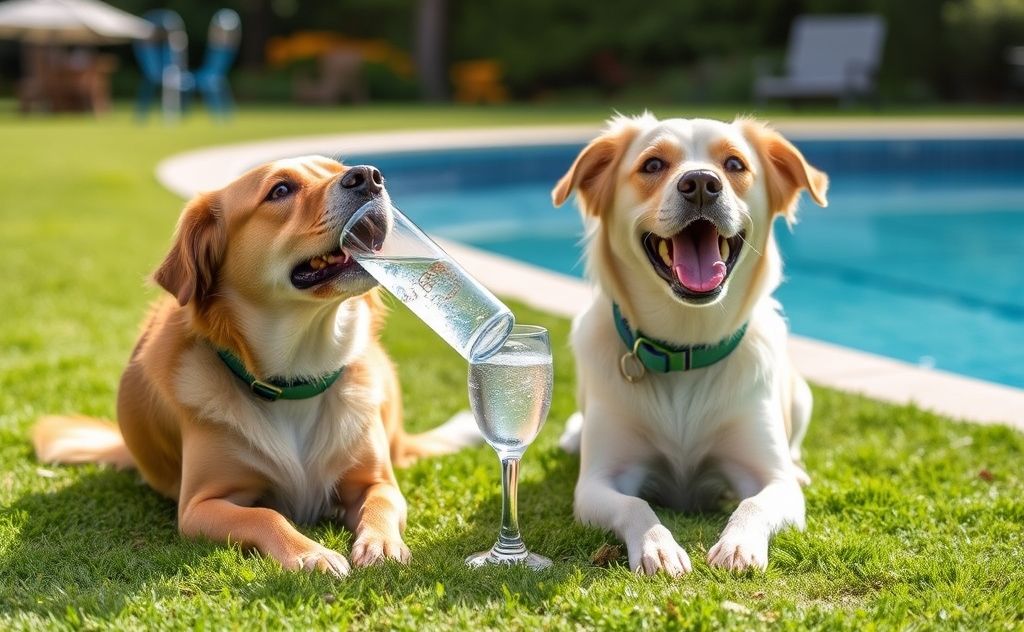 Dogs enjoy sparkling water in moderation