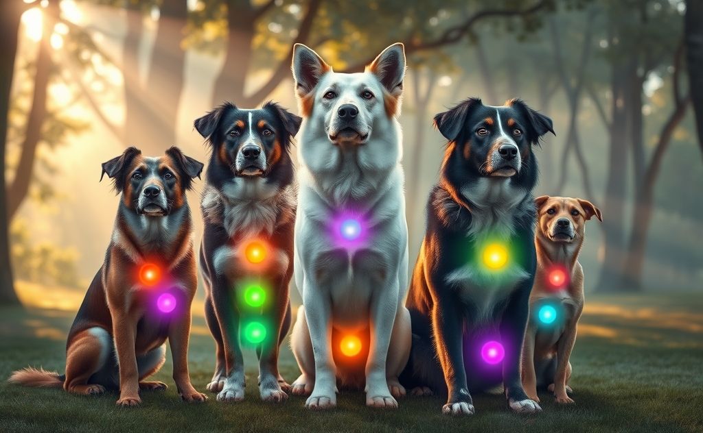 Dogs possess energy centers like chakras