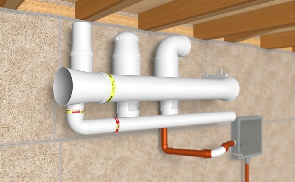 Double wall vent pipe design for water heater installation