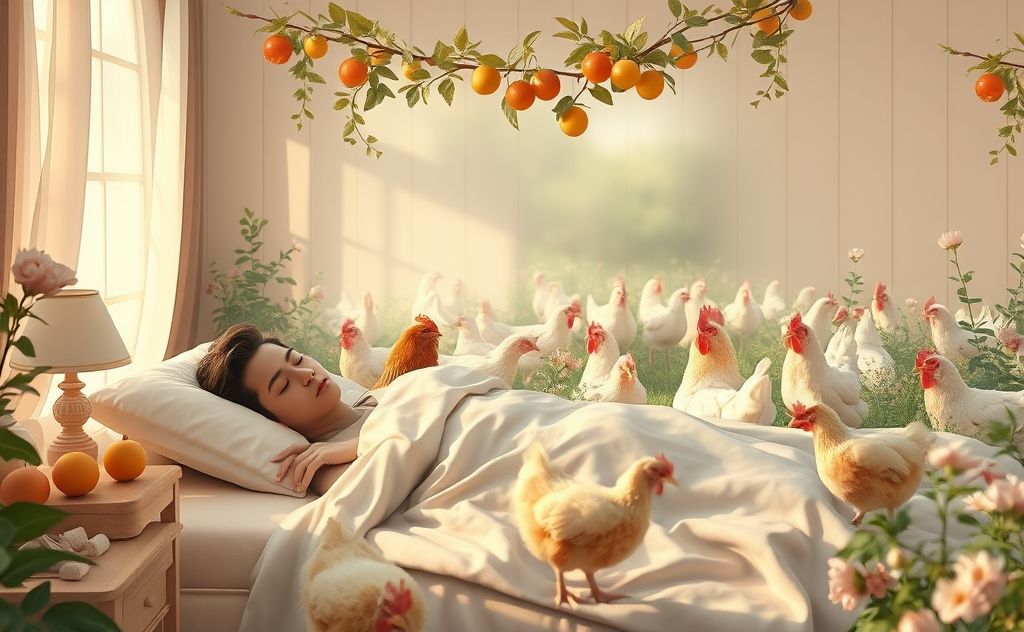 Dreaming of chickens symbolizes abundance and nurturing