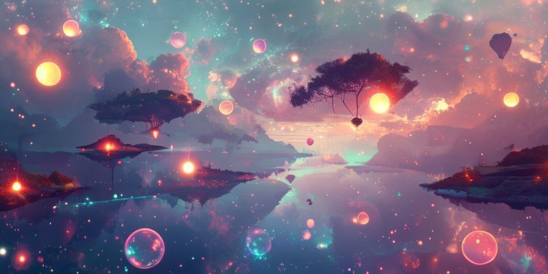 Rüya gibi soyut bir manzara