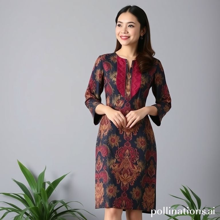 Dress batik tulis wanita elegan