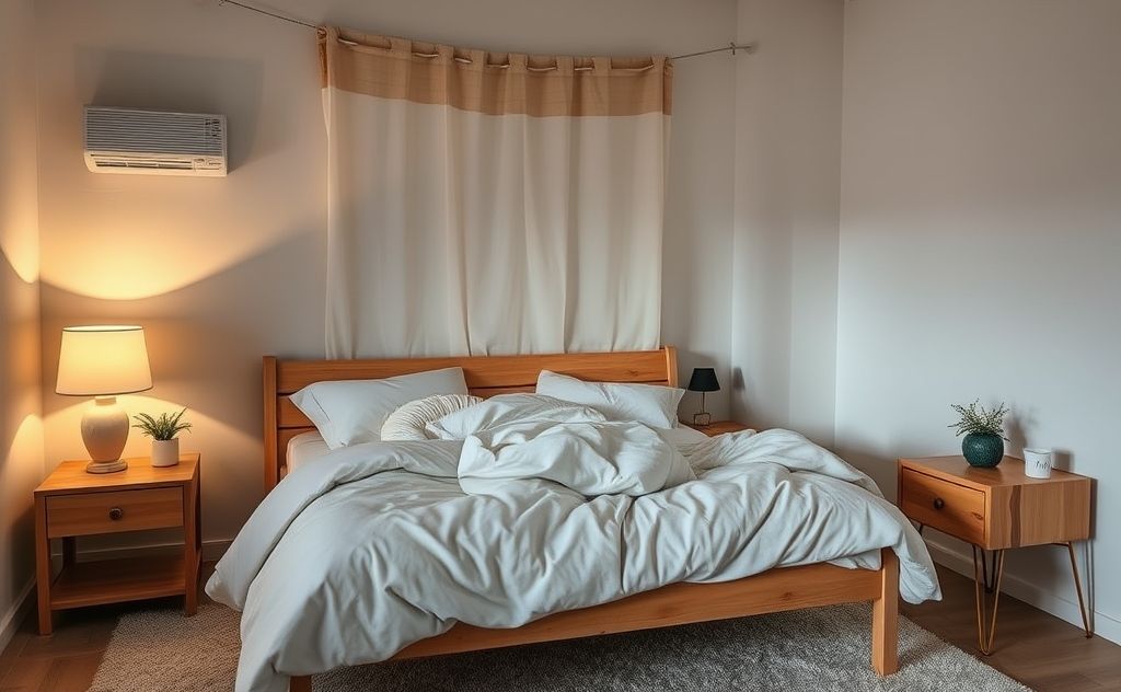 Dry bedroom air leads to discomfort and restless sleep.