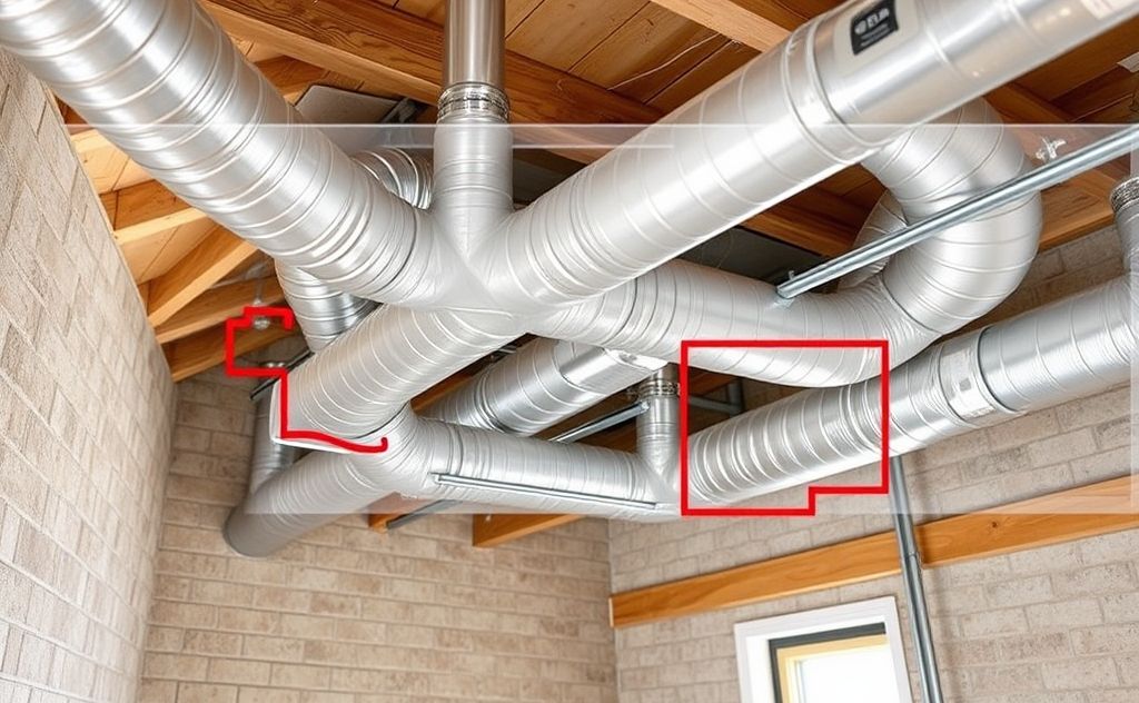 Duct layout for efficient small HVAC systems