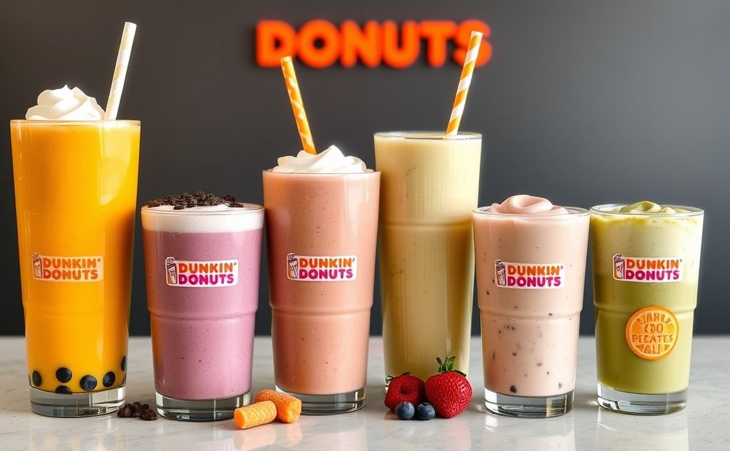 Dunkin Donuts smoothie selection and flavors