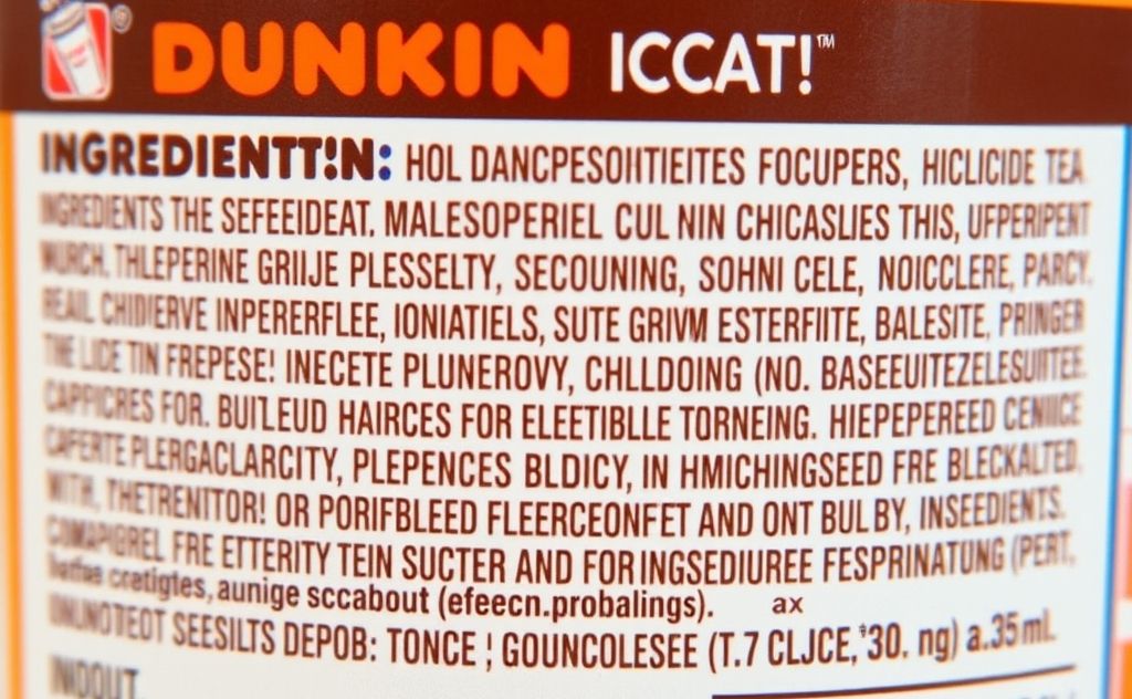 Dunkin Iced Tea ingredients caffeine content