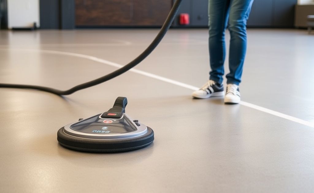 Durable vacuum for maintaining rubber gym floors