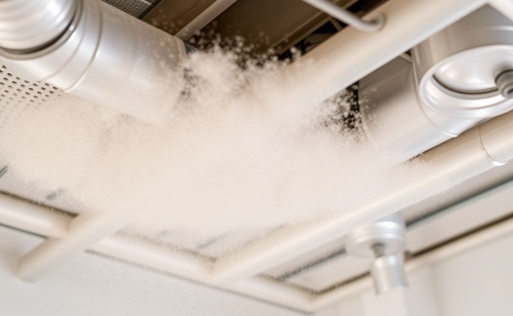 Dust accumulation in HVAC systems affects efficiency