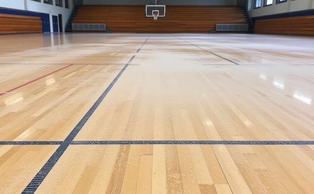 Dust accumulation on gym floors explained