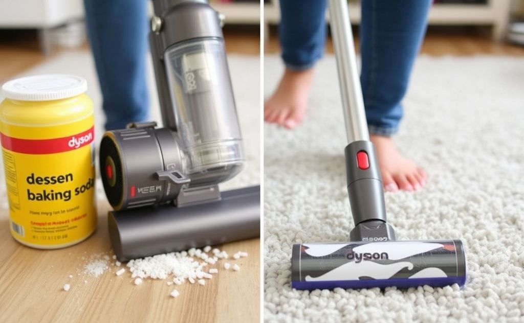 Dyson vacuum cleaning with baking soda tips